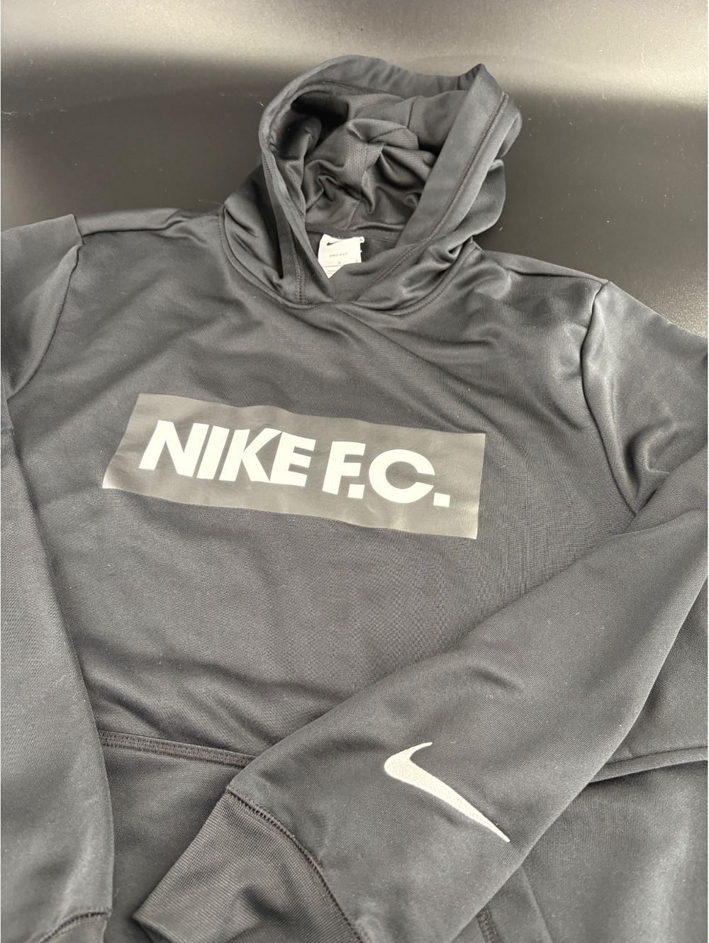 Nike F.C. Dri-Fit Pullover Hoodie Men's Large Black Soccer